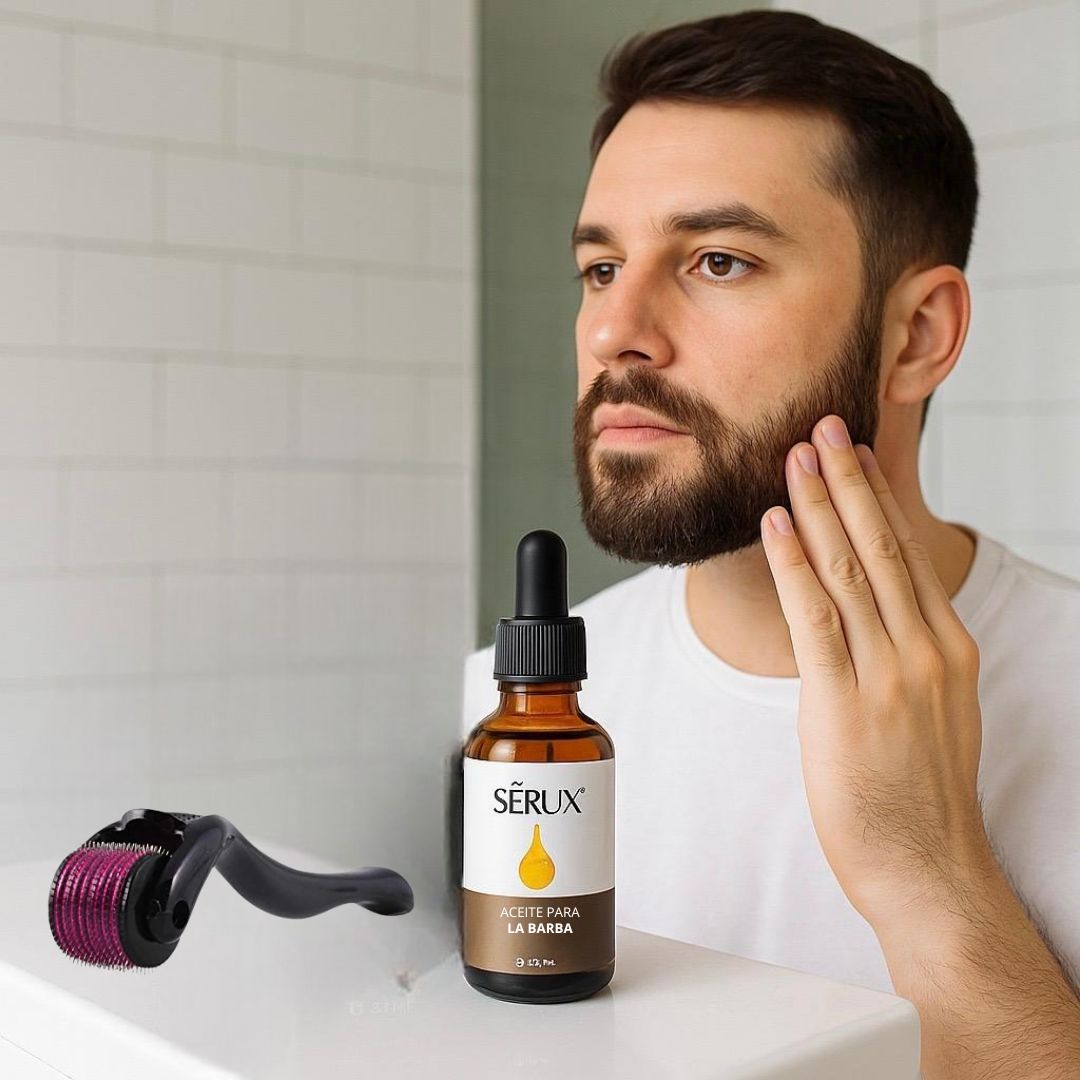 COMBO 2 ACEITES PARA BARBA + DERMAROLLER + ENVIO GRATIS 🎁